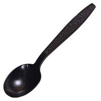 Daxwell Plastic Soup Spoons, Heavy Weight Polystyrene (PS), Wrapped, Black, 5.75", A10000962 (Case of 1,000)