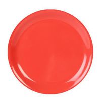 Yanco MS-106RD Mile Stone Narrow Rim Round Plate, 6.5" Diameter, Melamine, Orange Red Color, Pack of 48