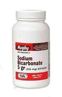 Rugby Sodium Bicarbonate 5 grains (325MG) Tablets Relieve Heartburn, Antacid - 1000 ea