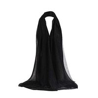 Theoylos Womens Scarves Lightweight Fall Winter Travel Scarf Ladies Solid Color Long Soft Shawl Wrap Black