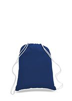 Pack of 2 - Eco-Friendly Reusable Drawstring Bag Economical 6 oz. Cotton Canvas Drawstring Bag Cinch bags size 14"W x 18"H in Royal Blue Color - CarryGreen Bag