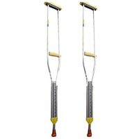 Glumlly Stainless Steel Cane, Adjustable Height Non-Slip Thickening Rehabilitation Products, Can Be Used for Medical Fractureslegs and Feet are Not Convenient for The Disabled.