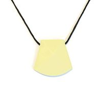 Pyramid Chewable Chewy Sensory Necklace Pendant by Bitey Beads (Yellow)