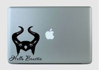 Hello Beastie Maleficent Inspired Vinyl Decal Sticker Blue