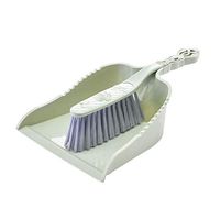 Yardwe Small Dustpan and Soft Bristle Brush Set for Household Office Cleaning (Green)