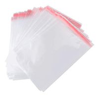 STOBOK Self Adhesive Plastic Bag,Cellophane Bag for Bakery,Cookie,100pcs,15 x 24cm
