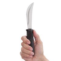 OXO Good Grips Rocker Knife Built Up Adaptive Utensil is Non-Weighted. Comfortable Non-Slip Handle with Stainless-Steel Blade for Weak Hands, Arthritis, Stroke, Parkinsons, Disabilities or the Elderly