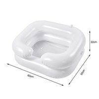 Eilane Portable Sink for Washing Hair Inflatable PVC Wash Basin Foldable Safe Health Shampoo Bowl for Disabled Elder People Pregnancy Post-Surgical Patient