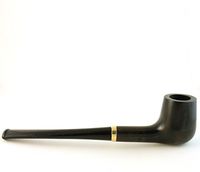 Ebony Dublin Tobacco Pipe - Model No: London 19 - Hand Made from Pearwood Roots