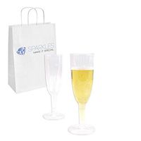Sparkles Make It Special 60-pcs 6.5 Inch Plastic Champagne Glasses Flutes Wedding Party Clear