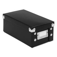 Snap-N-Store Collapsible Index Card File Box, Holds 1,100 3 x 5 Cards, Black