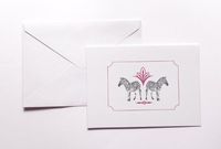Vintage Zebra Stationery Note Card Set