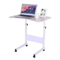 Zicth Computer Table Over The Bed, Portable Mobile Home Office Laptop Desk, Bedside Table for Laptop with Wheels, Folding Desks for Hospital Bed