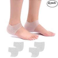 Silicone Gel Heel Protector Plantar Fasciitis Compression Foot Care Moisturizing Gel Heel Socks Heel Spurs Pain Relief Increase Circulation Silicone Heal Cover for Cracked Dry Skin Men Women（2 pairs）