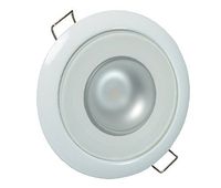 Lumitec 113128 Mirage LED Exterior or Interior Down Light, Flush Mount, White Bezel, White Dimming, Red Non-Dimming, Blue Non-Dimming