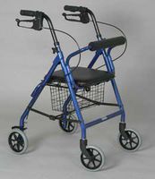 Junior Rollator With Loop Brakes, Burgundy