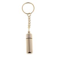 Golden Stainless Steel Cigar Punch Metal Cutter Bullet Style with Key Chain