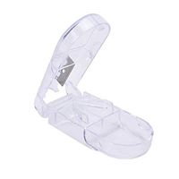 Pill Cutter - Pill Splitter with Retracting Blade Guard - Safety Medicine Slicer Divider Cutting Drugs Cleanly(White)