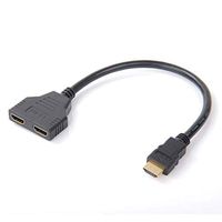 1 in 2 Out Hdmi Converter Connect Cable Cord 2 Dual Port Y Splitter 1080p Rodalind