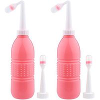 2PCS Peri Bottle for Postpartum Care, Tinabless 17oz Portable Bidet with 2 Replaceable Cleaning Nozzles, MomWasher for Perineal Recovery and Cleansing After Birth, Shower Gift with Travel Bag