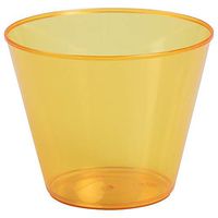 JAM PAPER Plastic Glasses Party Pack - 9 oz Tumblers - Orange - 72 Hard Plastic Cups/Pack