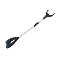 Yg-ct Ratcheting Grabber Reaching Aid Pick Up Tool Glass Clamp Sewer Garbage Tongs With LED Light Magnet Jewelry Hook Rotating Grip (color : Black)