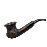 SHAMROCK no. 303 bent rustic brown pearwood tobacco smoking pipe