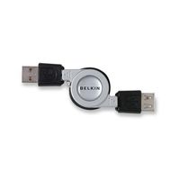 BELKIN 2.6ft retractable USB extension cable a/m to a/f F3U134-2.6-RTC