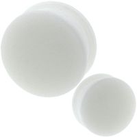 1 Pair of 3/4 inch 20mm Gauges Gauge Flesh Tunnels Flesh Tunnel Screw Double Flare Flared Ear Plugs Gauges Stretcher Expander Silicone Body Piercing Jewelry Ear Plug Earlets Expanders Ears Earring Earrings White (3/4" = 20mm)