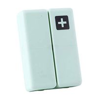 qiguch66 Travel 7 Days Weekly Pill Box Weekly Pill Box, 7 Day Pill Case, Daily Medicine Organizer, Foldable Medicine Holder Tablet Storage Dispenser Green