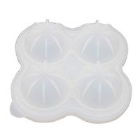 FAgdsyigao Ball Shape Ice Cube Mold Round Ball Maker 4-grid Tray Mould Bar Restaurant Tool White