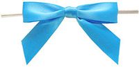 BAYWIND LTD; 2.75" Twist Tie Bows- 50pc (Turquoise Blue)