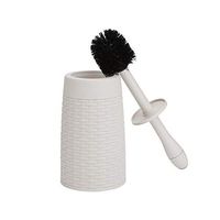 Mind Reader MAGTBR-IVO Magic, Cleaning, Freestanding Toilet Bowl Brush, Bathroom Storage and Organizer, Ivory Round Holder