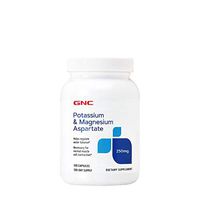GNC Potassium & Magnesium Aspartate 250mg, 120 Capsules, Helps Regulate Water Balance