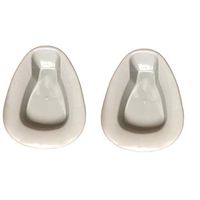 Heavy Duty Plastic Stackable Bedpan, Grey (2 Pack)