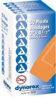X-Large Plastic, Bandage, 2" X 4 1/2", Box 50
