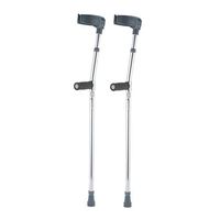 Crutches Arm-Elbow Medical Light Walker Telescoping Anti-Slip Armpit Under, Weight-Bearing Approx. 100KG (Color : Gray)