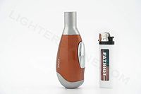 Bundle - 2 Items Zico mt-06 Jet Torch refillable Adjustable Flame Lighter with a Patriot Disposable Lighter