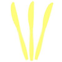 JF World Light Yellow Premium Plastic Knives 48ct