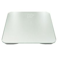 Digital Electronic Body Weight Scale 400 Pounds Steel Protective Glass Pure Color Pounds High Precis(White)