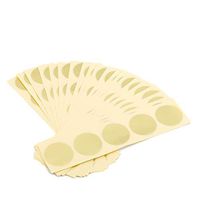 TraveT 100 Pieces Round Label Stickers for Envelope, Certificate Wafer Seals with Serrated Edge,Gold