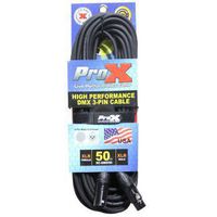 PROX 50ft 3-PIN DMX XLR MALE TO XLR FEMALE HIGH PERFORMANCE DJ AUDIO DIGITAL DMX LIGHTING CABLE XC-DMX50