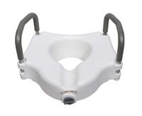 Raised Toilet Seat with Removable Padded Arms, 18" Wide, 300 lb. Capacity