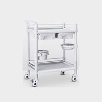 SRFDD Medical Carts，2 Shelf-Two Drawer ，Dental Mobile Utility Cabinet & Cart，Medical and Service Utility Cart with Brake Wheel, Large