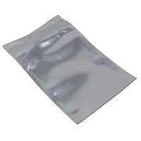 100 Pcs Front Clear Aluminum Foil Zip Lock Resealable Food Storage Bags Candy Coffee Nut Tea Sample Jewelry Small Items Pouch, 2.8 x 5.1 inch