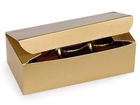 1 Pc Candy Boxes - 1/2 lb Gold Candy Boxes 5-1/2x2-3/4x1-3/4" - (2 Packs; 100 Per Pack) - Wraps-CBG1
