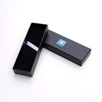 Tree and Squid Small Pen Black Gift Box - 6" x 2" x 1" - Padded Black Velvet Cushion, Easy Lift Lid, Jewellery Case