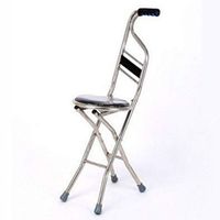 DSHUJC Folding Lightweight Crutch Chair Stainless Steel Material Stool Diameter:25cm 4 Legs Cane Seats 200KG Wide Applicability,A