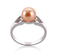Jessica Pink 6-7mm AA Quality Freshwater 925 Sterling Silver Cultured Pearl Ring For Women - Size-9