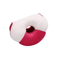 Wearefo Lift Hips Up Chair Cushion Memory Cotton Beautiful Butt Latex Seat Cushion Balances Pelvis Pressure Relief Correct Posture Multifunctional Head Cushion Seat Cushion Foot Pad Floor Mat (Red)
